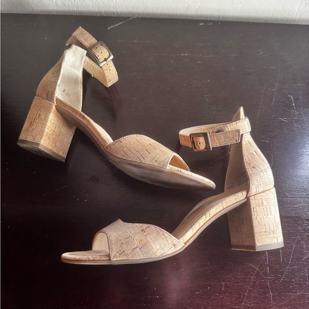Paul Green Agusta Cork Block Heel Sandals